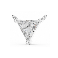 Elegante Collar con Colgante Solitario de Diamante Cultivado en Laboratorio con Corte Triangular, Oro Sólido, Diseño Geométrico, Certificado IGI de Lujo