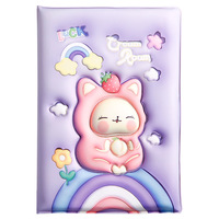 Cuaderno de expansión de dibujos animados a precio de fábrica, suministros escolares estacionarios kawaii, libro de notas de diario con cubierta Visual 3D