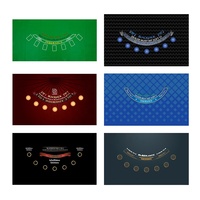 Paño de Mesa de Blackjack Personalizado de 180x90cm, Impermeable, Ignífugo, Tapete de Fieltro para Póker, 7 Jugadores, Logotipo OEM Impreso, Juegos de Casino para Fiestas