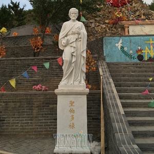 Sculpture en marbre de la Cathédrale des Douze Apôtres, sculpture masculine en marbre blanc de Saint-Paul et de Saint-Pierre - Product Image 3