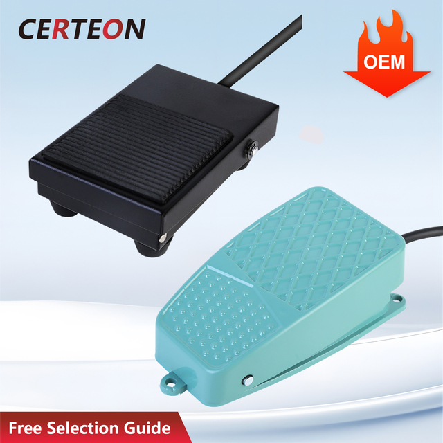 TFS Aluminum USB Foot Pedal Switch Silent Wired Foot Controller for Industrial Gaming Computer Medical Equipment Use