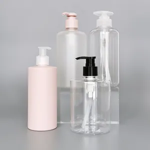 पर्यावरण के अनुकूल biodegradable प्लास्टिक आपूर्तिकर्ता 100ml - 500 ml काले गुलाबी स्पष्ट कस्टम रंग पंप वर्ग लोशन बेबी शैम्पू की बोतलें
