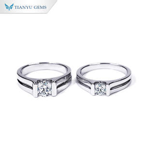 Anillo de Moissanita para Hombre Tianyu Classic Solitaire, Plata S925, Anillo de Compromiso y Boda Minimalista para Él - Product Image 1
