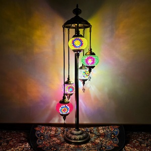 Veilleuse décorative 5 <span class=keywords><strong>Globes</strong></span> <span class=keywords><strong>Lampadaire</strong></span> mosaïque turque <span class=keywords><strong>Lampadaire</strong></span> marocain sur pied - Product Image 3