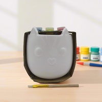 Kits de peinture pour pots de fleurs en céramique non émaillée, en forme d'animaux, à peindre soi-même, peints à la main, avec peintures et pinceaux, pour cadeaux d'enfants, vente en gros