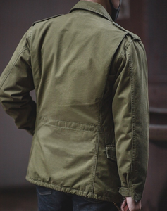 เสื้อแจ็คเก็ตกันลมแบบยุทธวิธี <span class=keywords><strong>M65</strong></span> สำหรับผู้ชาย ผลิตตามสั่ง (OEM)  พร้อมซิปป้องกันการฉีกขาด เหมาะสำหรับกิจกรรมกลางแจ้ง เดินป่า และล่าสัตว์ - Product Image 4