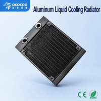 Radiador de Refrigeración por Agua de Aluminio OCOCOO OC-AS120-L de 120 mm, Aletas de Alta Densidad, Intercambiador de Calor, Rosca G1/4 para Servidor IA, CPU Médica