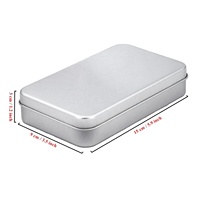Vente en gros de boîtes métalliques rectangulaires vides à charnière pour le stockage
