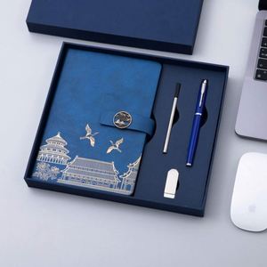 Juego de Regalo de Metal de Lujo Hecho a Mano, Taza Inteligente con Aislamiento Personalizada, Pantalla Digital, Estilo Chino, Paquete de Cuaderno de Negocios - Product Image 6