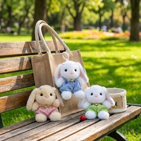 Porte-clés Lapin en Peluche en Gros 15cm, Personnalisé, Rempli de Perles, Jouet en Peluche en Coton PP, Pendentif Animal, Décoration de Sac à Dos