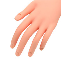 Haute qualité pliable souple Silicone doigts Nail Art main modèle Flexible mobile faux ongles formation pratique main