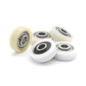 Ruedas de Poliuretano de Tipo Plano para Uso Industrial, Resistentes al Desgaste, Poleas de Nylon POM con Rodamientos, Ruedas Móviles de Plástico Recubierto - Product Image 3