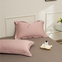 Haut de gamme 100s longue agrafe coton taie d'oreiller couleurs unies Satin taies d'oreiller en gros personnalisé Satin taie d'oreiller