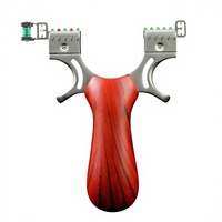 Lance-pierre tactique de haute précision en acier inoxydable avec poignée en bois pour tir extérieur puissant et de haute précision
