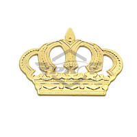 Autocollant de badge d'emblème de coffre de voiture en métal 3D de luxe argent or, logo de couronne VIP, pour la décoration de voiture, moto, vélo