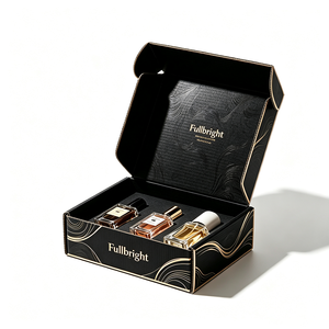 Boîte d'expédition en carton ondulé personnalisée avec impression recto-verso, marquage à chaud et emballage plat - Recyclable pour huiles essentielles - Product Image 2