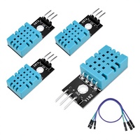 Módulo de Sensor de Temperatura y Humedad Digital DHT11 con Cable, Temperatura 0~50 (2) Humedad 20~95% RH (5%) para Prácticas Electrónicas y DIY