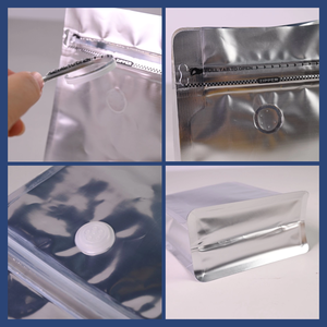 Tùy chỉnh nhỏ hạt cà phê đứng lên túi bao bì túi Cà phê thiết kế túi màu đen Ziplock túi có van cho cà phê - Product Image 3