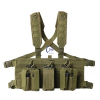 Harnais tactique de poitrine camouflage multifonctionnel et robuste avec pochette magnétique détachable, personnalisable avec logo, pour entraînement extérieur sur le terrain