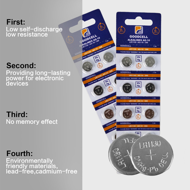 GOODCELL Sale 3V Lithium Button Battery LR1130 for Home Appliances Toys and Remote Controls