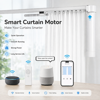 Moteur de rideau électrique avec rail en aluminium, compatible avec l'application Smartlife, Alexa et Google Home