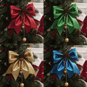 Cintas Gordon de una sola cara Glsosy cinta banda metálica Lazo de cinta grande <span class=keywords><strong>para</strong></span> decoración de árbol de Navidad - Product Image 5