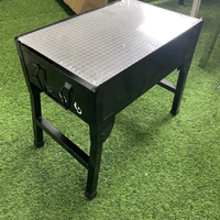 Barbecue portable pliable en fer de luxe moderne pour l'extérieur, mini barbecue au charbon de bois pour le camping, prix de gros