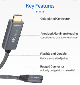 ULT-unite özel USB 3.1 tip-c F <span class=keywords><strong>M</strong></span> 4K 60Hz tak oyun dönüştürücü dizüstü yerleştirme istasyonu için Hub adaptörü kombinasyon koruyucu - Product Image 3