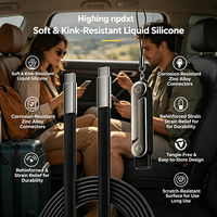 Câble de charge rapide USB C 240W avec support de téléphone pliable détachable, transfert de données 480 Mbps pour le jeu