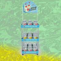 Équipement de service de supermarché à quatre couches 48*48-Support d'affichage de porte-savon détergent à lessive Étagère de cabine combinée en plastique