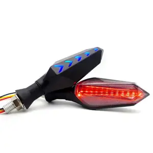 Universal Motorcycle LED Turn Signal Lamp Sequential Flowing Flash Indicator Lights Amber Running Light