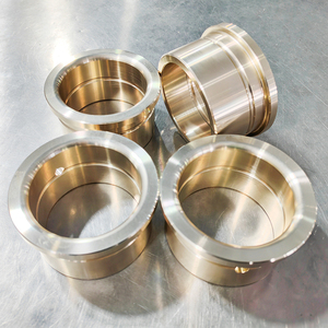 CNC gia công đúc hình trụ mặt bích ống đồng Bush Vòng Bi ỐNg Lót bằng đồng với rãnh dầu - Product Image 2