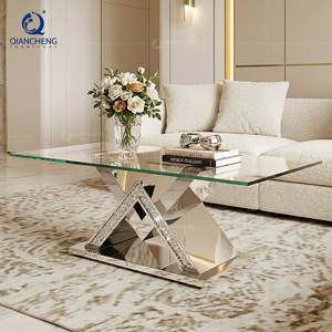 Qiacheng-Espejo de lujo para el hogar, Centro decorativo de plata, <span class=keywords><strong>mesa</strong></span> de centro con espejo bajo, vidrio y <span class=keywords><strong>mesa</strong></span> final, venta al por mayor - Product Image 4