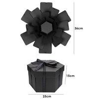Hexagon Surprise Explosion Box pour les produits d'emballage cadeau de fête d'anniversaire de mariage de la Saint-Valentin