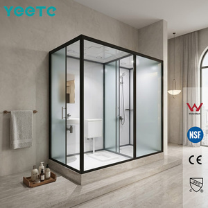 Cabine <span class=keywords><strong>de</strong></span> <span class=keywords><strong>douche</strong></span> pivotante YEETE Gunmetal Neo-Angle en verre trempé 8 mm – Fourniture en gros pour salles <span class=keywords><strong>de</strong></span> bain, présentoir <span class=keywords><strong>de</strong></span> showroom haut <span class=keywords><strong>de</strong></span> gamme, référence commerciale <span class=keywords><strong>de</strong></span> luxe - Product Image 1