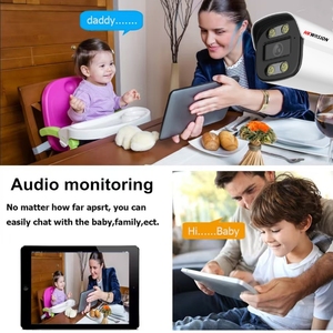 كاميرا <span class=keywords><strong>IP</strong></span> خارجية 5MP HD PoE مع عدسة معدنية سلكية مع بروتوكول متوافق مع رؤية ليلية عالية الدقة لأمن المنزل - Product Image 3