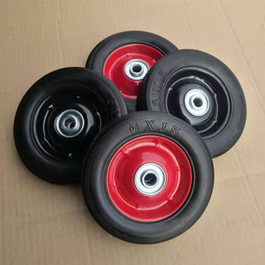 Solid Wheel 6 X 1.5 Inch Ball Bearing Puncture Proof <b>For</b> Handcart <b>Tool</b> <b>Cart</b> - Product Image 2