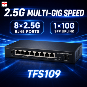 <span class=keywords><strong>Switch</strong></span> Gestionado de 8 Puertos 2.5Gb con 1 Puerto de Enlace Ascendente SFP de 10G, <span class=keywords><strong>Switch</strong></span> de Red Gestionado por Web - Product Image 3