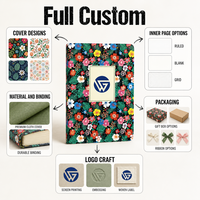Individuelles Blumenmuster Stoffeinband Notizbuch A5 Planer Tagebuch Notizblock OEM Werbegeschenk Büro Schule Schreibwaren