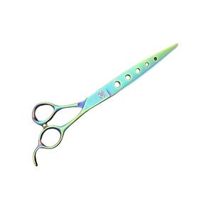 Tijeras Multiusos Azules de 7 Pulgadas con Cinco Orificios, Tijeras de Acero Inoxidable para Peluquería Canina - Product Image 5