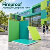 Panneau composite en aluminium ignifuge à grain de bois de frêne de 4 mm et 5 mm pour panneaux décoratifs d'hôtel