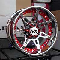 Jantes forgées en deux parties VX, couleur bicolore, chrome PVD