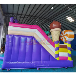 Castillo inflable comercial Sugarland, castillo hinchable Candy Land con tobogán. - Product Image 3