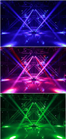 WF 4In1 6 faisceau abeille-oeil lumière principale rotative en continu contrôle du son lumière rotative colorée éclairage de tête mobile