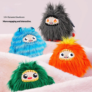 Juguete de Peluche Interactivo <span class=keywords><strong>con</strong></span> Carga USB, Monstruo de Peluche <span class=keywords><strong>con</strong></span> <span class=keywords><strong>Ojos</strong></span> LED, Inteligente para Aliviar el Estrés y el Bienestar Mental - Product Image 3