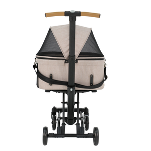 Poussette pour animaux de compagnie 3-<span class=keywords><strong>en</strong></span>-1 réglable, légère, <span class=keywords><strong>en</strong></span> tissu lavable, compacte, pliable, à 4 roues, de luxe, pour chiens et chats, transporteur de voyage, approuvée par les compagnies aériennes - Product Image 2