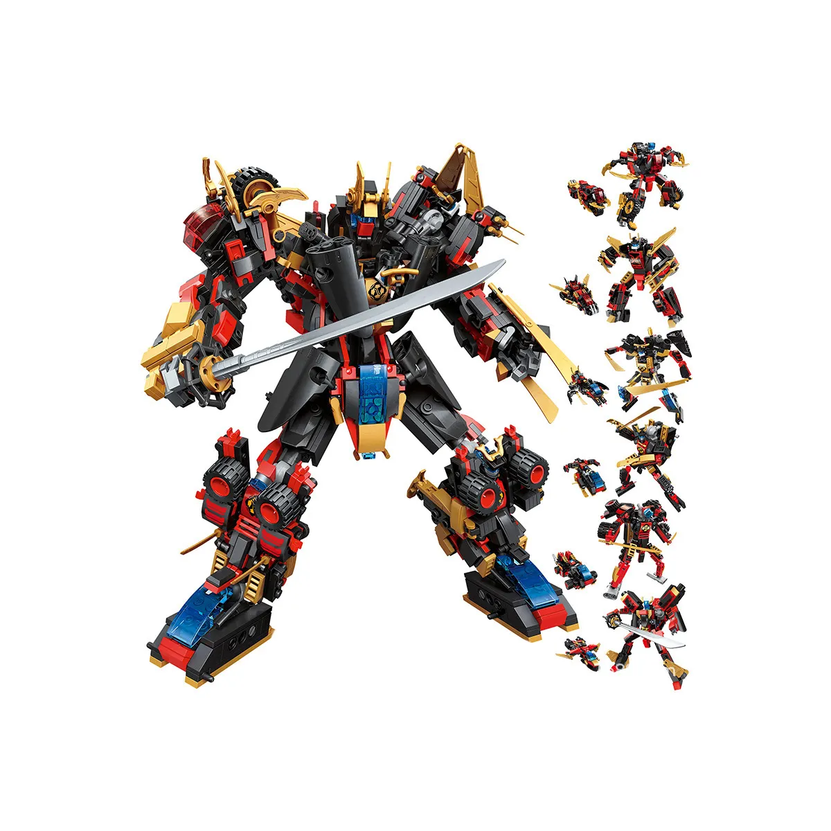 Высококачественный робот-конструктор, игрушка из 908 частей, деформированная механическая модель «Воин 6 в 1» для мальчиков и девочек, подарок