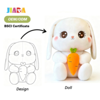 Peluche Lapin Carotte Conception OEM, Jouet Confortable Rembourré en Coton PP Lavé pour Décoration d'Intérieur, Emballage Sous Vide, Cadeaux d'Anniversaire