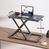Vente en gros Station verticale de support de bureau bureau d'ordinateur à levage manuel Table pliante mobile de bureau pour ordinateur portable