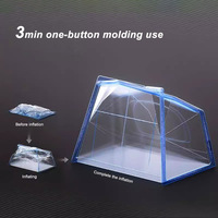 Tente gonflable de camping individuelle pour l'extérieur, installation rapide automatique avec auvent étendu, abri de protection solaire